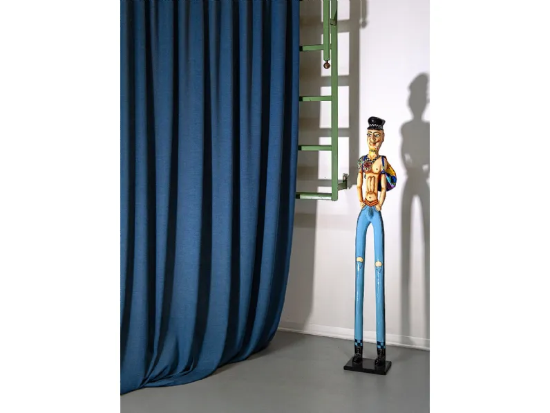 Tenda blu morbida e decorativa Tribeca di Acro Texture