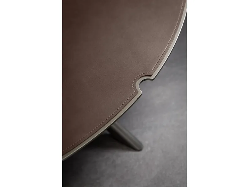 Tavolino Twiggy in pelle e metallo di Cantori