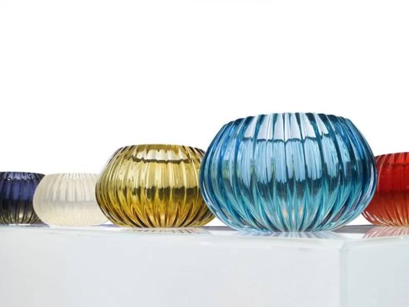Vasi in vetro di Murano Rigati disponibili in vari colori di Reflex
