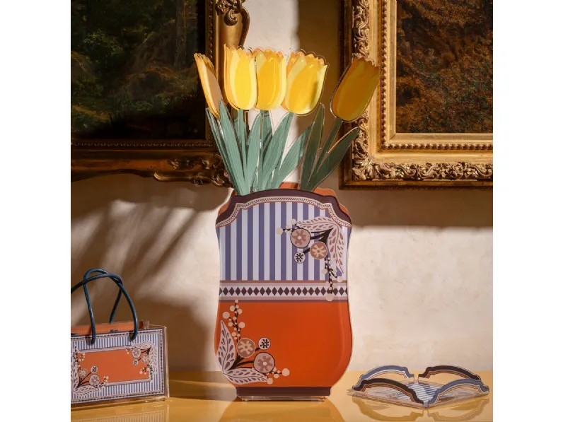 Vaso Bucarest in cristallo acrilico e vetro di Vesta