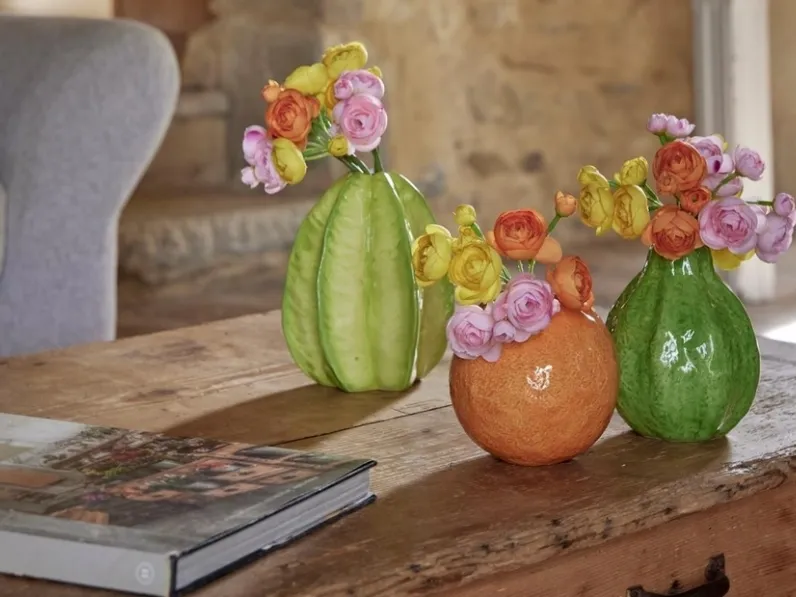 Vaso in ceramica colorata Carambola, Arancia e Guava di EDG