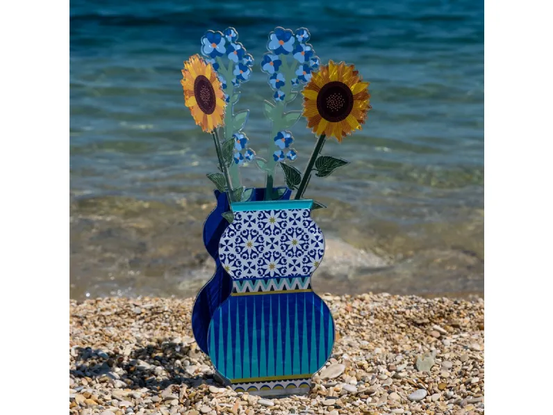 Vaso Giudecca in cristallo acrilico e vetro di Vesta