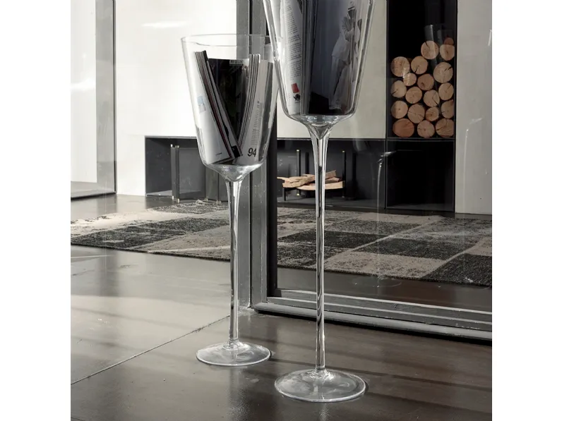 Vaso King in vetro a forma di calice di Adriani e Rossi
