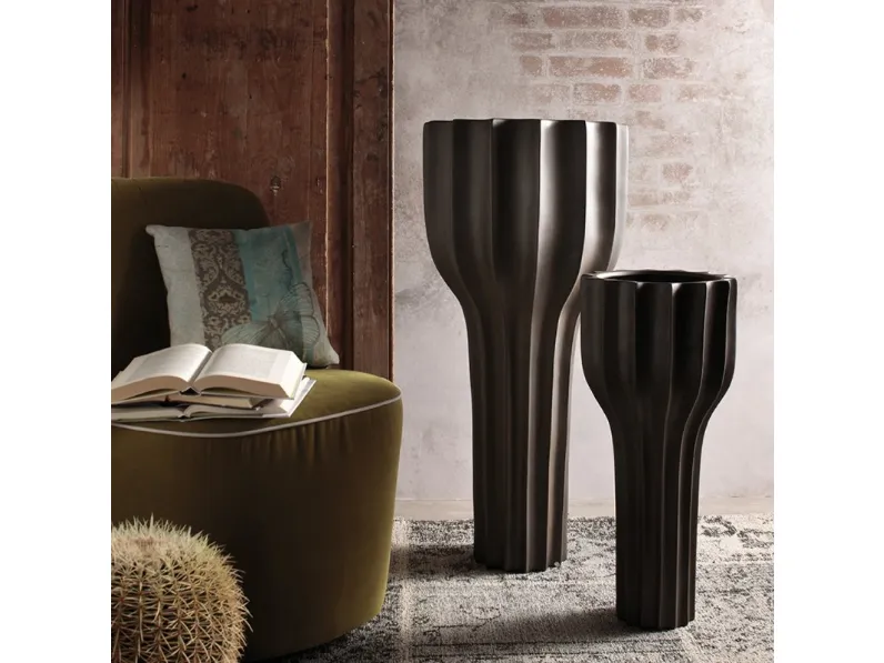 Vaso Line Metallic in ceramica di Adriani e Rossi
