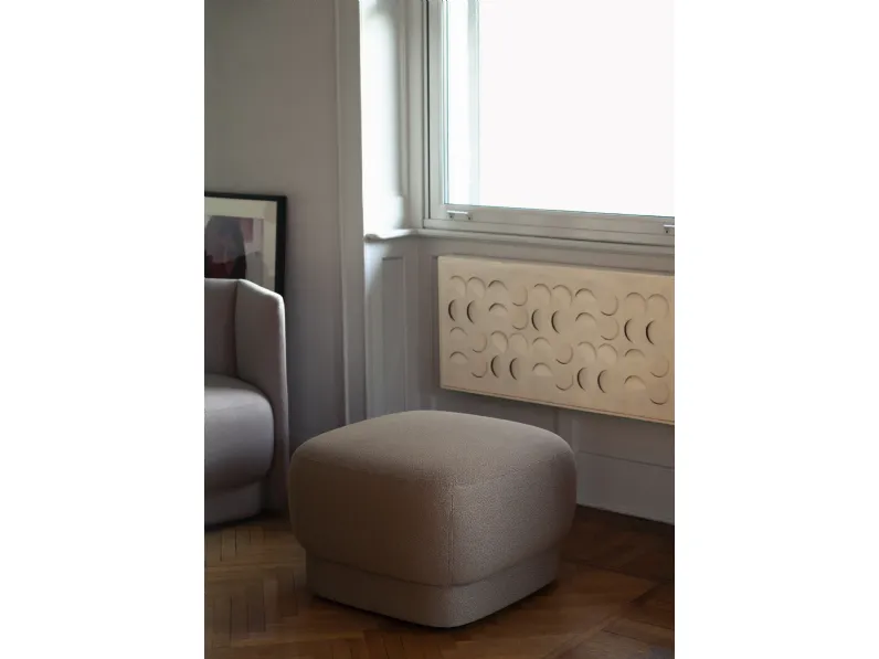 Pouf completamente rivestito in tessuto Velia 1841 XI di Bross Italia