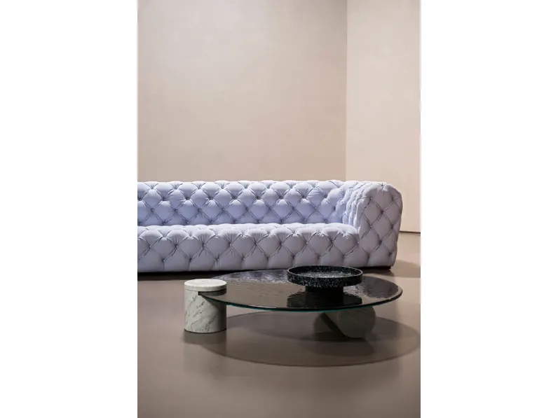 Tavolino Verre Particulier in vetro e marmo di Baxter