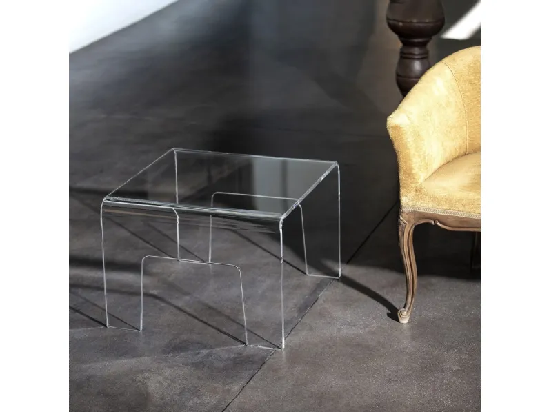 Tavolino in plexiglass Air quadrato di Vesta