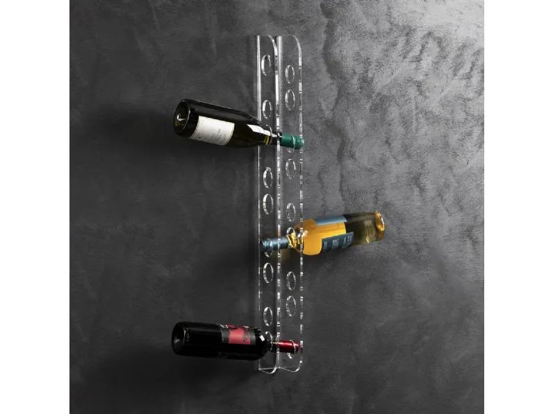 Contenitore portabottiglie da parete in plexiglass Bacco di Vesta
