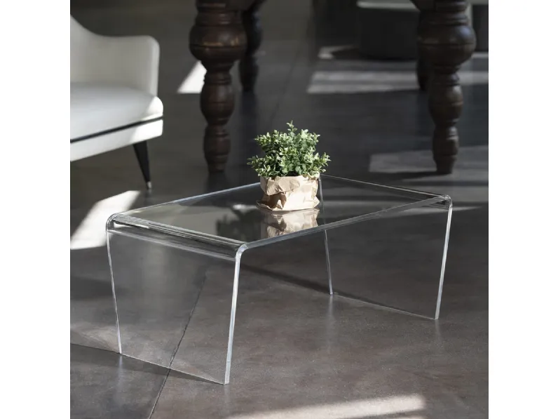 Tavolino in cristallo acrilico Crystal di Vesta