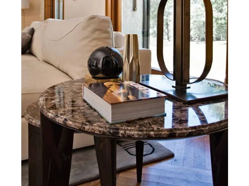 Tavolino Virgilio in marmo e legno massello di Daytona Home