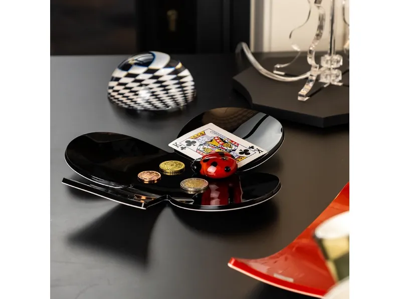 Vuotatasche Carte Fiori in cristallo acrilico di Vesta