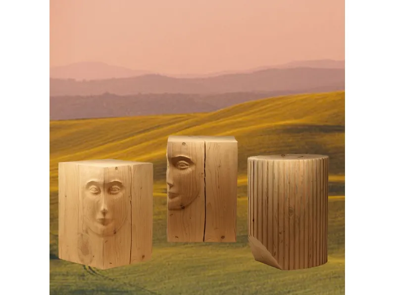 Pouf Wood Pouff di Adriani e Rossi