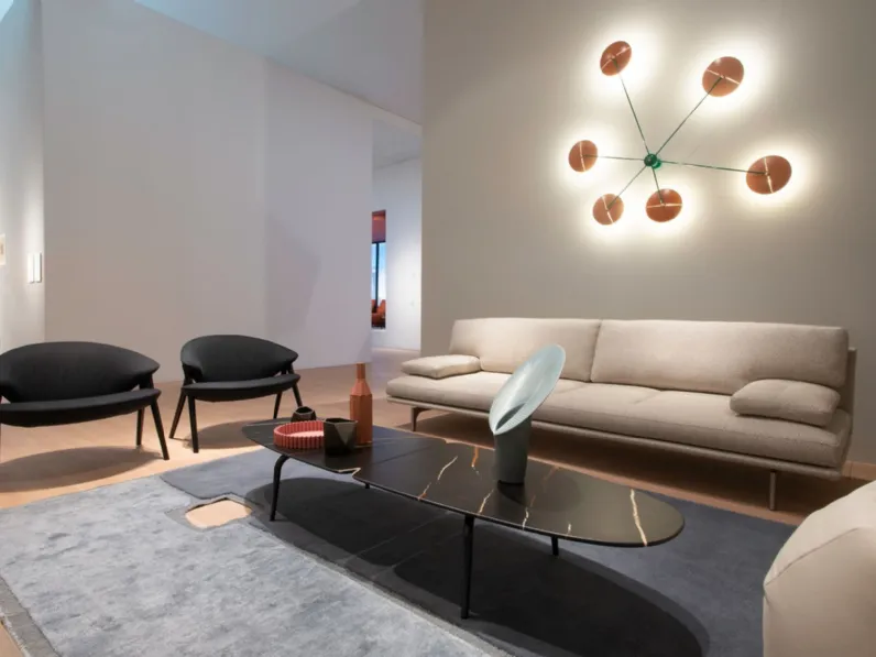 Tavolino ovale in marmo Graphium di Zanotta