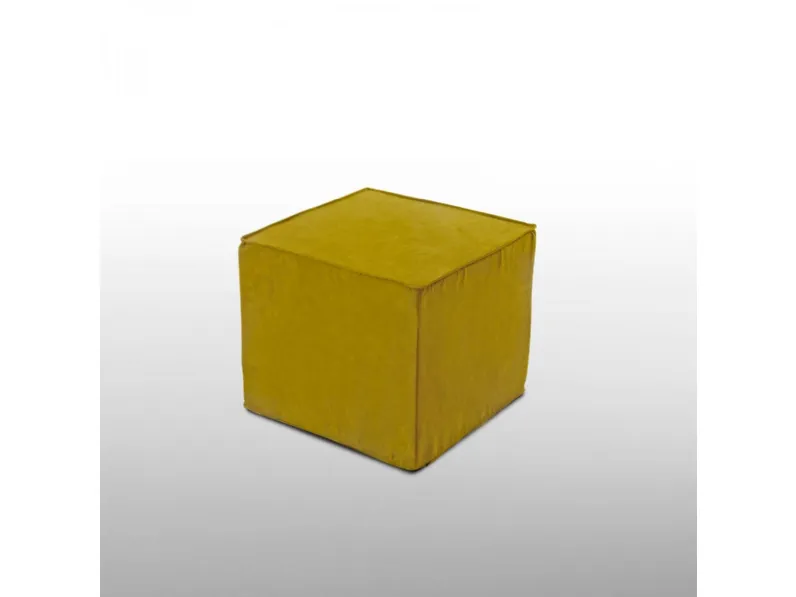 Pouf cubico in poliuretano espanso rivestito in tessuto Zoe di Salvetti