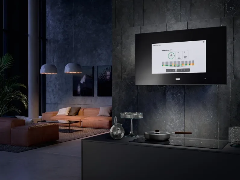 Cappa aspirante che monitora la qualità dell'aria Cappa AQ Sense FKAS A80 BK di Franke