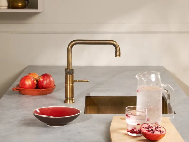 Rubinetto Classic Fusion Square in ottone patinato di Quooker