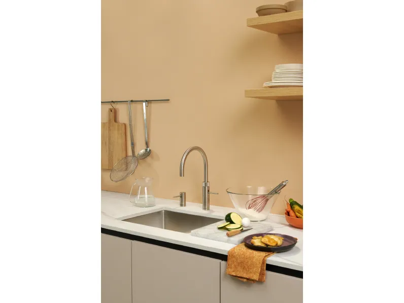 Rubinetto Fusion Round in acciaio inox di Quooker