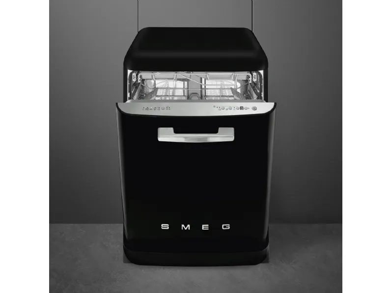 Lavastoviglie 50s Style Nera LVFABBL3 di Smeg