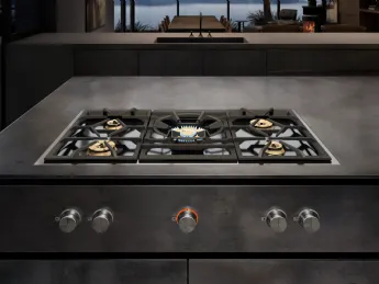 Piano cottura a gas Serie 400 Vario Domino di Gaggenau.