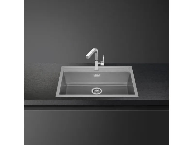 Lavello Incasso Standard VSGX860CT composto da particelle di granito e resina di Smeg