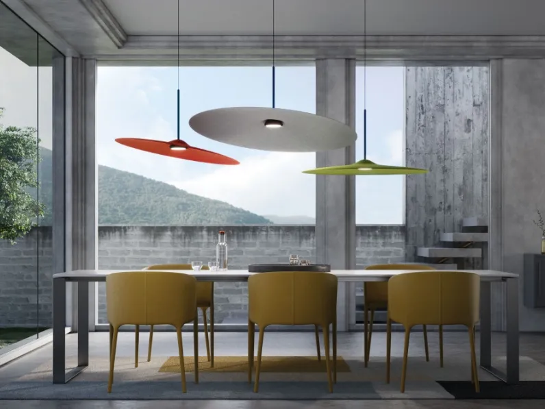 Lampada a sospensione Acustica in tessuto di poliestere riciclato di Fabbian