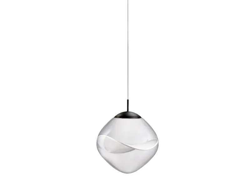 Lampada a sospensione in vetro Aether di Lumina