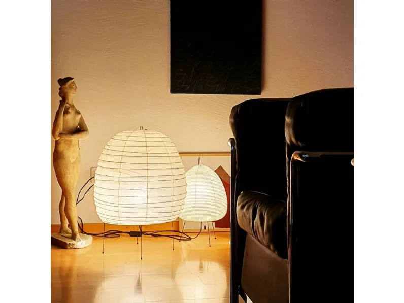 Lampada da terra realizzata in carta washi Akari 20N di Vitra