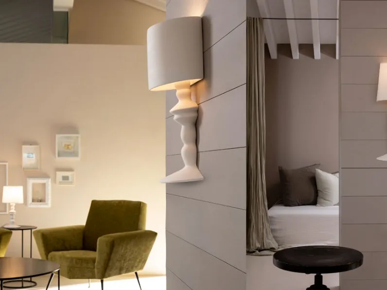 Lampada da parete in ceramica Alì e Babà di Karman