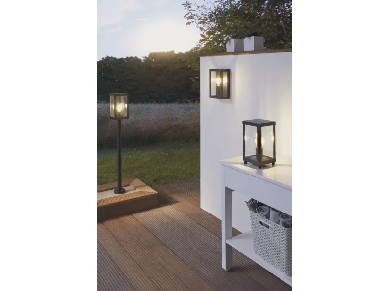 Lampada per esterno in metallo e vetro Alamonte di Eglo