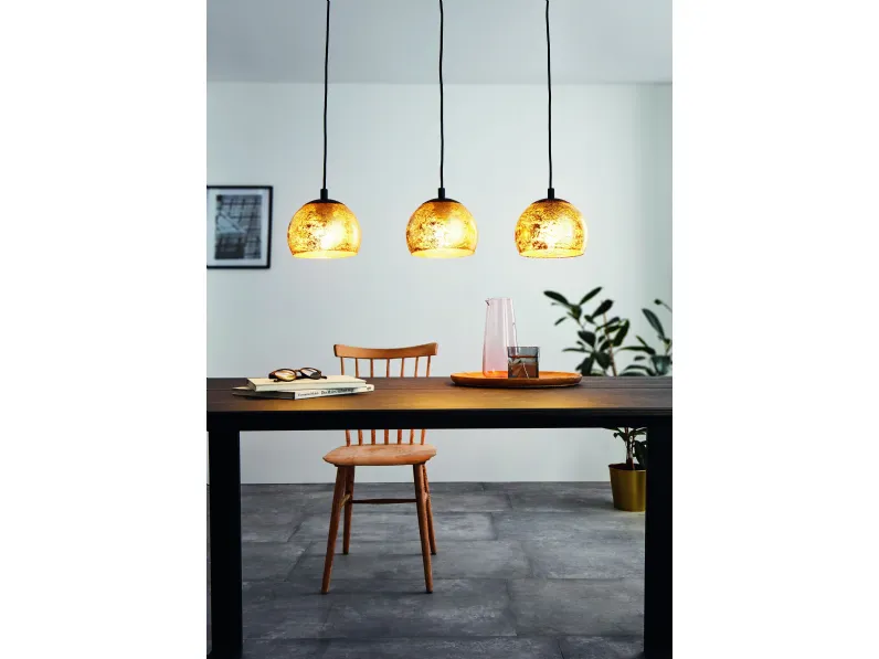 Lampada a sospensione in vetro Albaraccin di Eglo