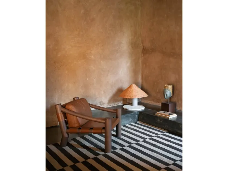 Lampada da tavolo in midollino Alma di Tacchini