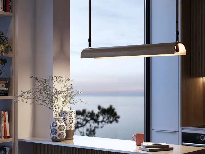 Lampada a sospensione in legno Aluet di Bover