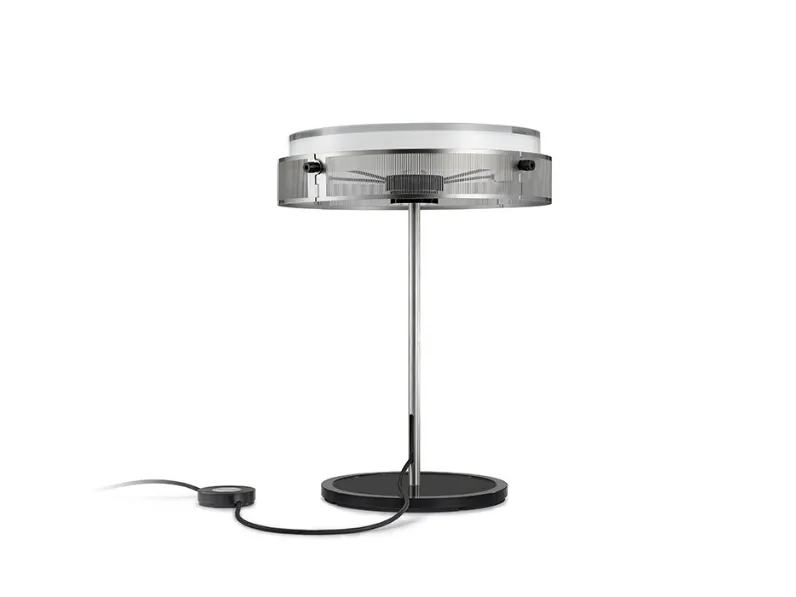 Lampada da tavolo Anima in vetro e acciaio di Lumina