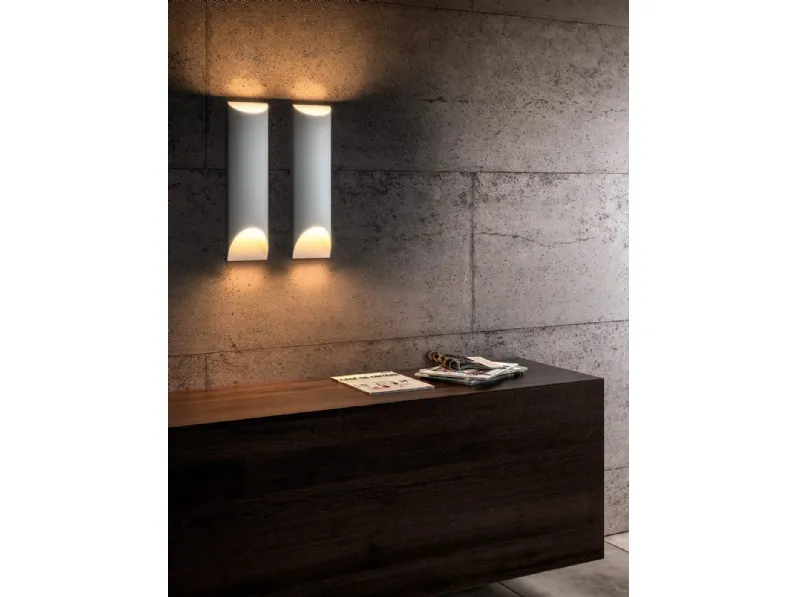 Lampada da parete in metallo bianco Aprile Applique di Pentalight