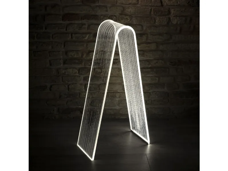 Lampada da terra Arc in cristallo acrilico di Vesta