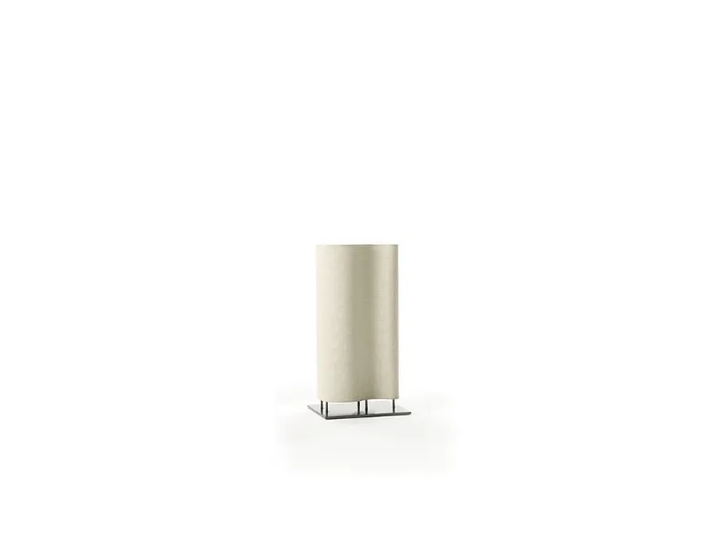 Lampada da tavolo con struttura in ferro antracite e paralume in tessuto Art C141 di Vittorio Grifoni