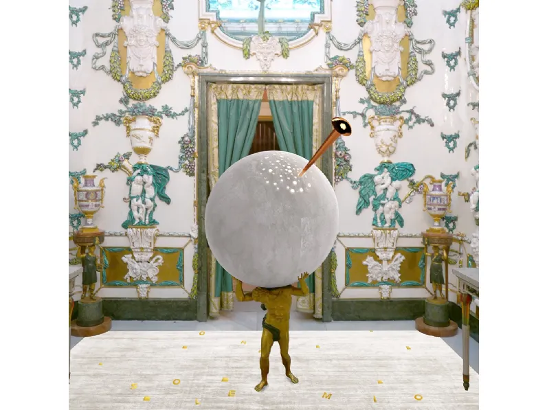 Lampada da terra sferica in gres Atmosfera Lamp di Adriani e Rossi