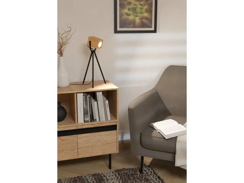 Lampada da tavolo Ayles in legno di Eglo