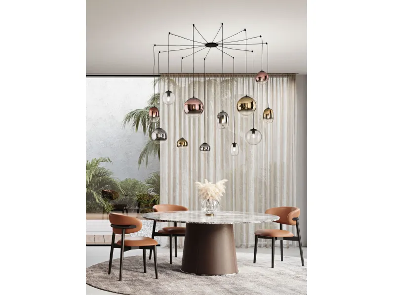 Lampada a sospensione Balu in vetro soffiato di Ondaluce