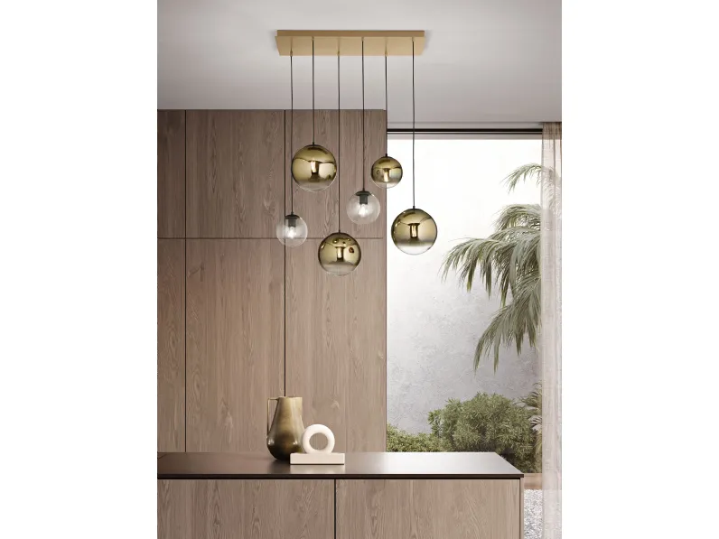 Lampada a sospensione Balu in vetro soffiato di Ondaluce