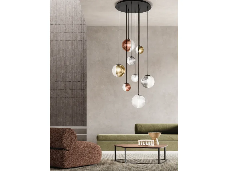 Lampada a sospensione Bella in vetro soffiato di Ondaluce