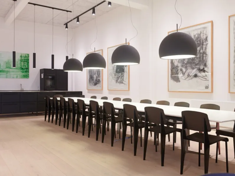 Lampada a sospensione in metallo Biluna di Prandina