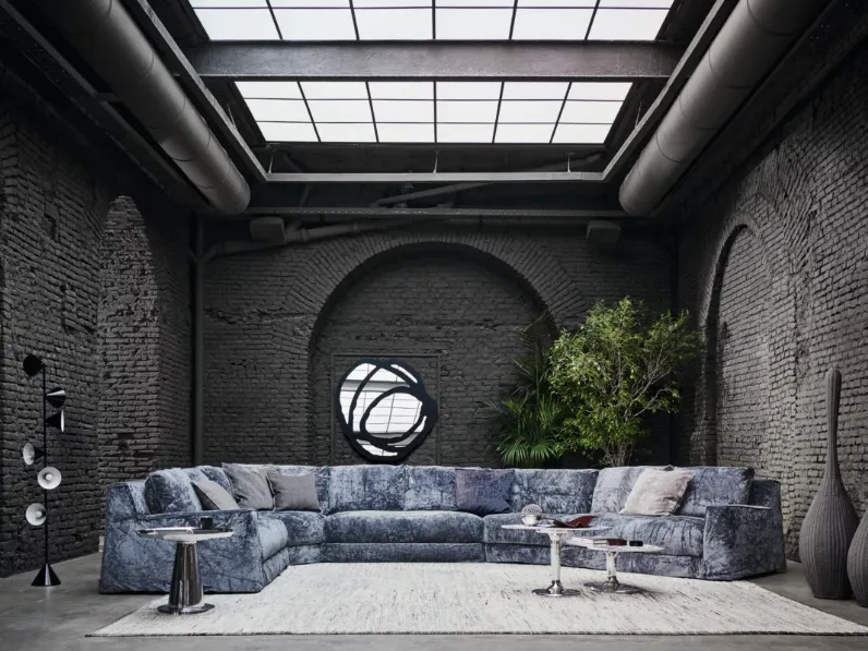 Lampada da terra in midollino intrecciato Bolla di Gervasoni