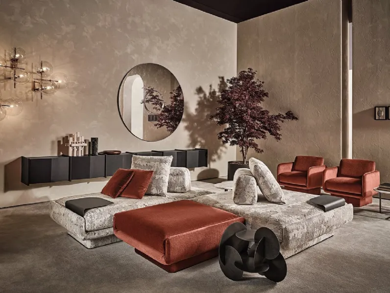 Lampada da parete Bolle Aria in cristallo trasparente soffiato con parti metalliche in ottone brunito a mano di Gallotti&Radice