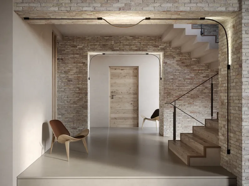 Lampada da parete flessibile Bow in policarbonato di Panzeri