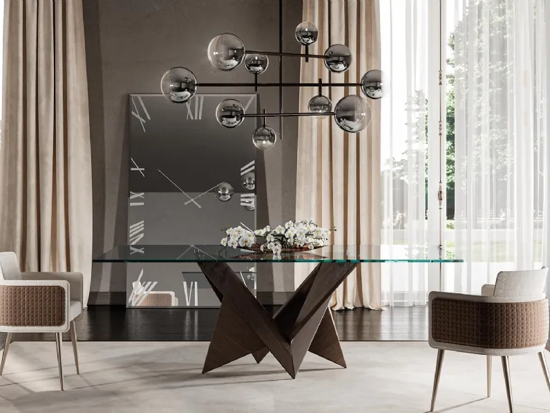 Lampada a sospensione in metallo con sfere in vetro Bulles XL di Reflex