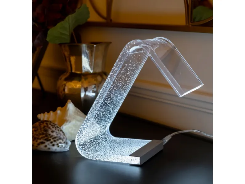 Lampada da tavolo C-LED Piccola in cristallo acrilico di Vesta
