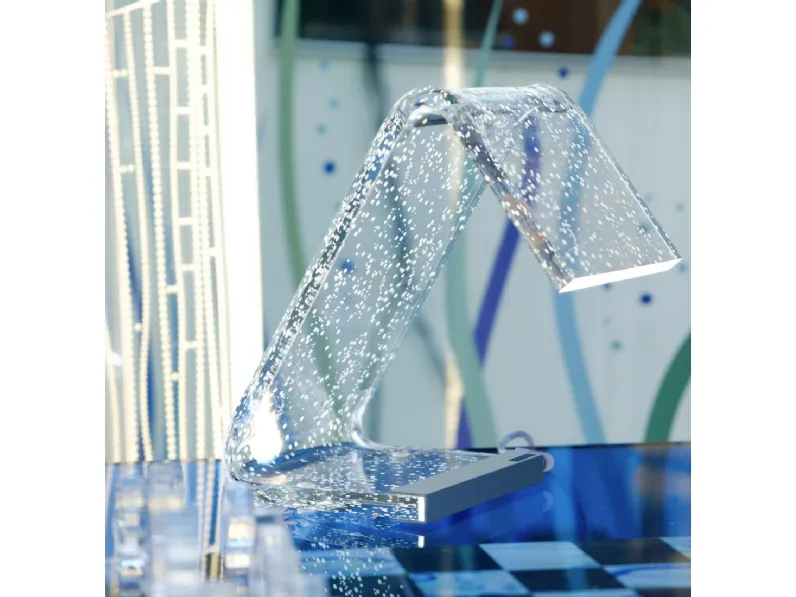 Lampada da tavolo C-LED Piccola in cristallo acrilico di Vesta