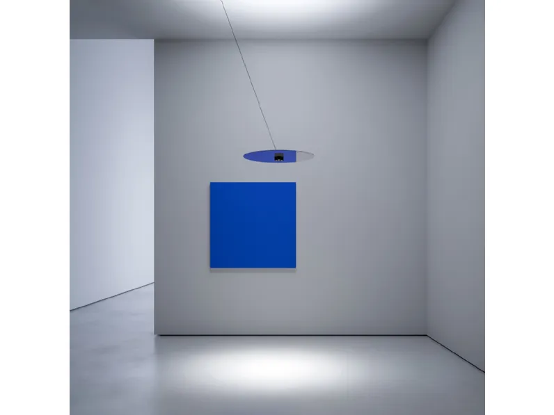 Lampada in acciaio e specchio a sospensione di Davide Groppi