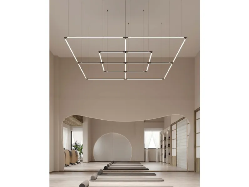 Lampada a sospensione Lucilla in alluminio di Cattaneo